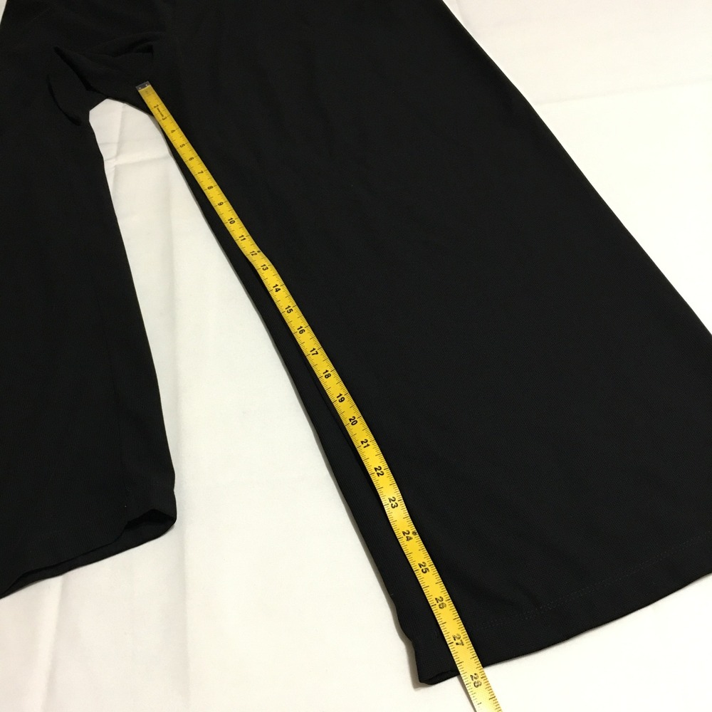 Halara Wide Leg Pants Womens Large Black High Waisted Pleated Culottes - Picture 8 of 10